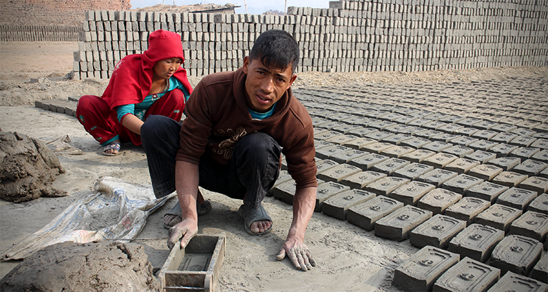 Tegelarbetare i Nepal